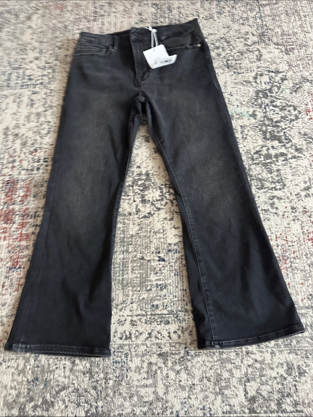 Frame Denim Black Flared Jeans